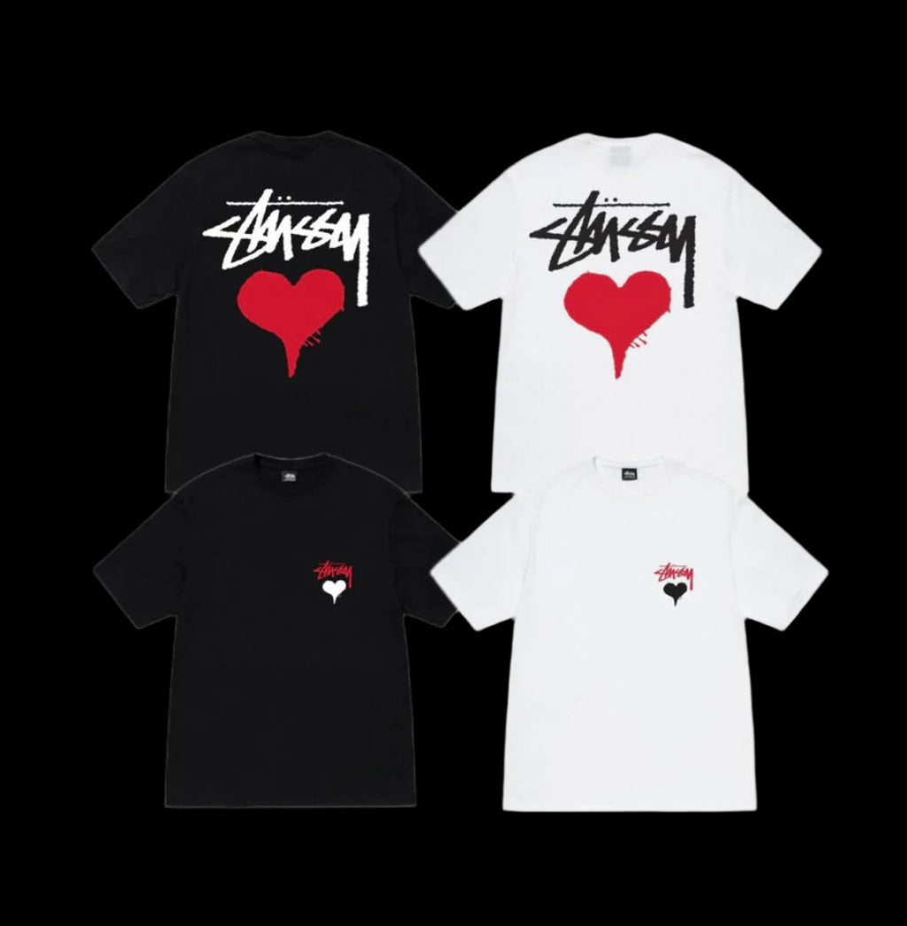 Stussy heart T-shirts
