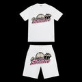 Trapstar Shooters Short Set White/Pink