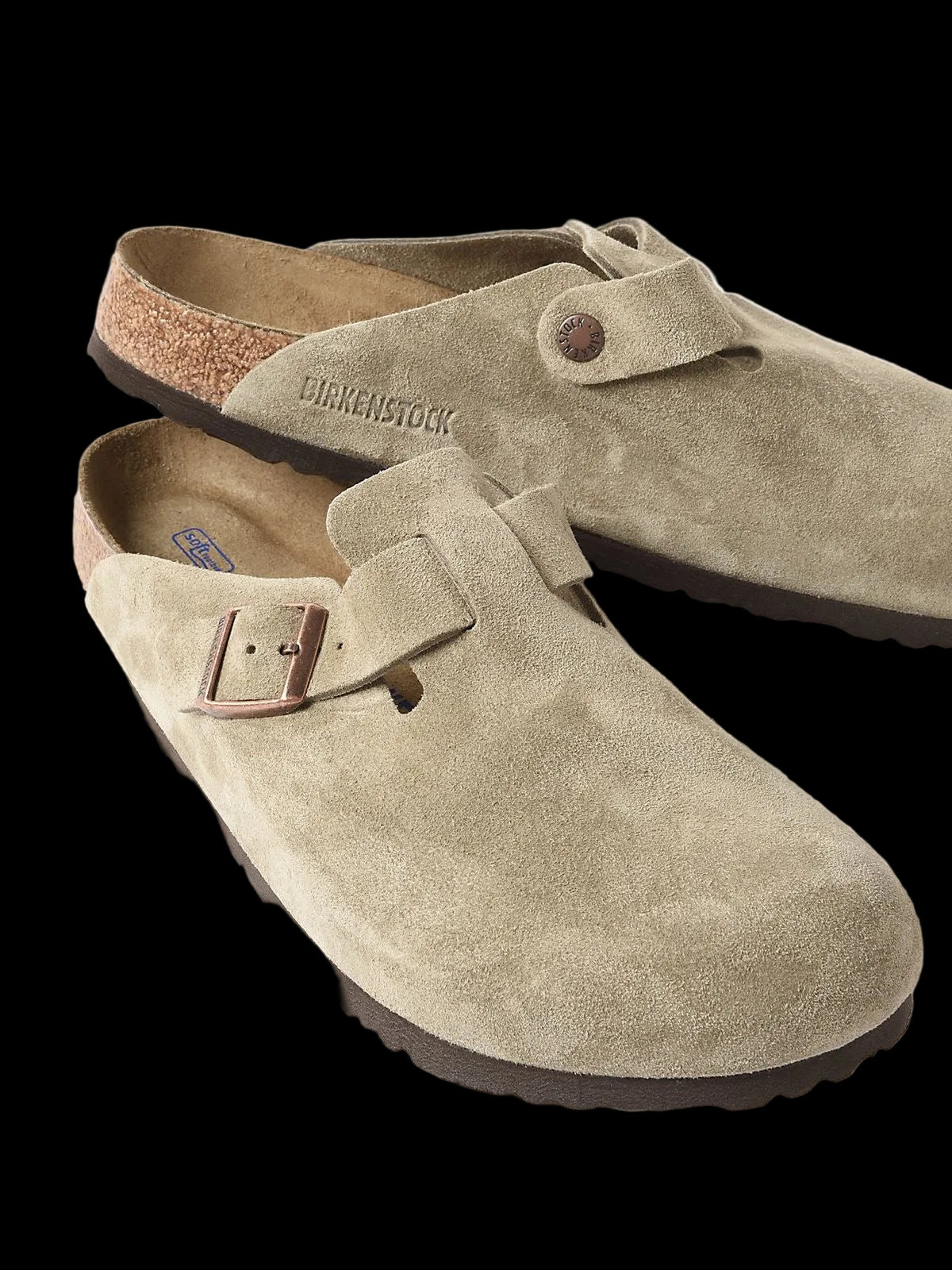 Birkenstock Boston Taupe Suede