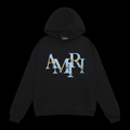 Amiri Logo Hoodie Chrome