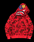 Bape Zip Up Hoodie Red