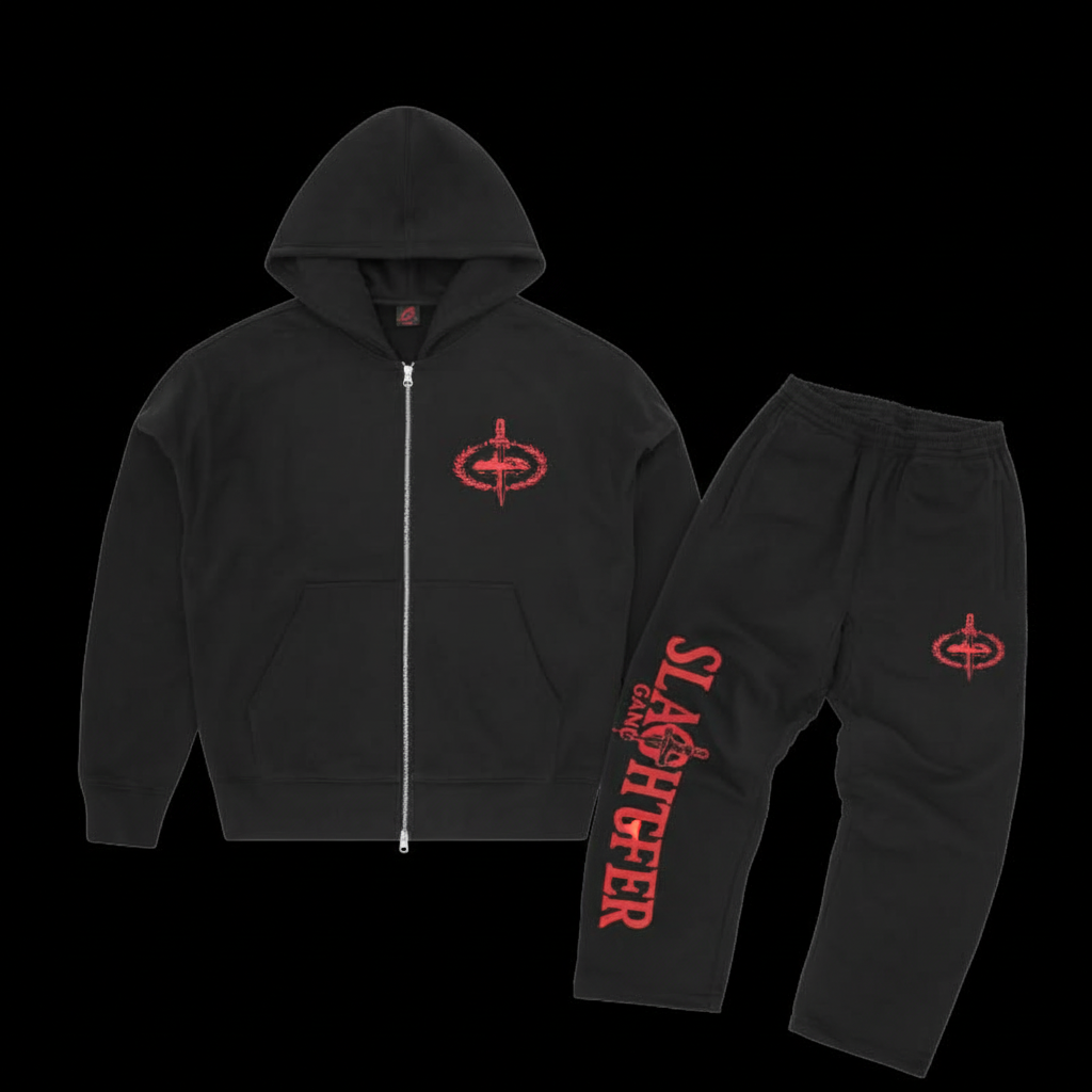 Corteiz × Slaughter Gang Pink & Black Set
